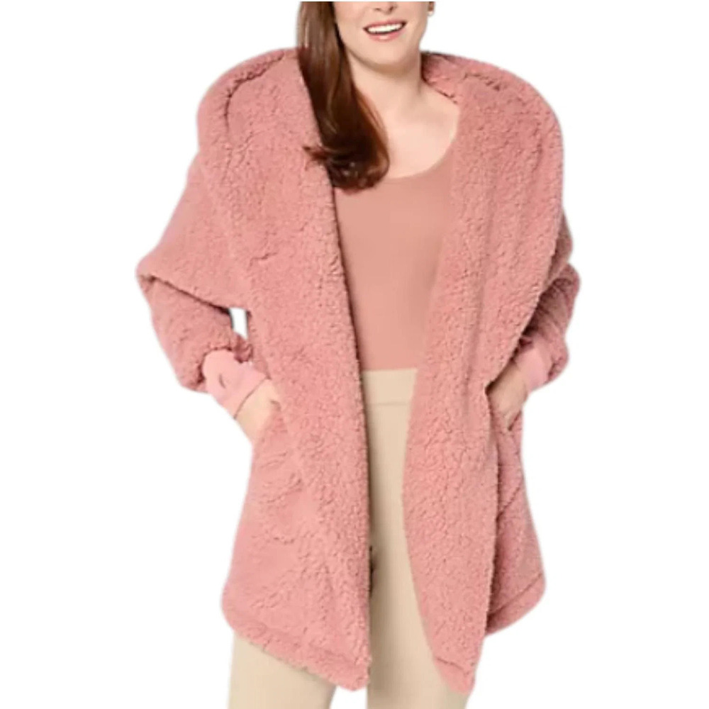 By Jill Martin Women's Sherpa Hooded BCA Lounger Romantic Rose - Regular